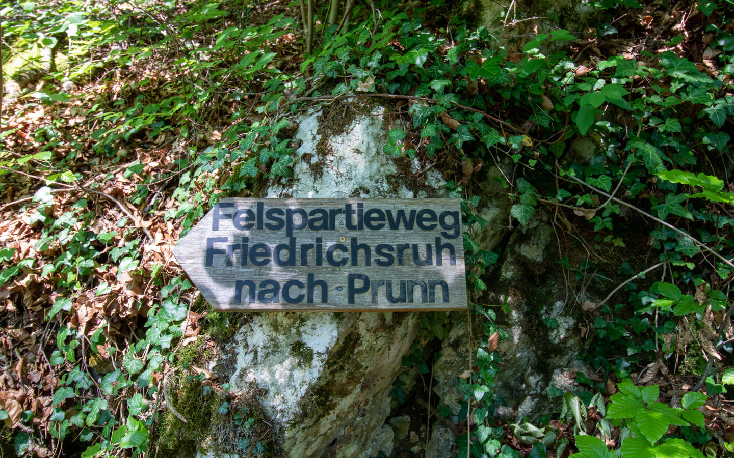 Wegweiser zurueck nach Riedenburg