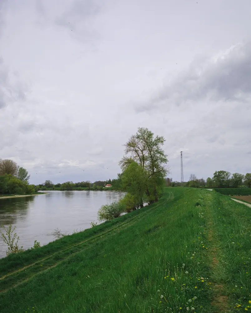 Wandern in Bayern - Dammkrone mit Blick auf die Donau