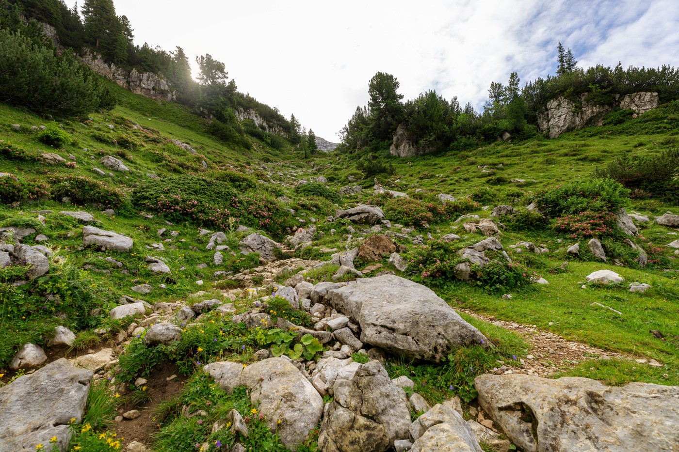 Wanderung zur Rofanspitze. Wanderweg