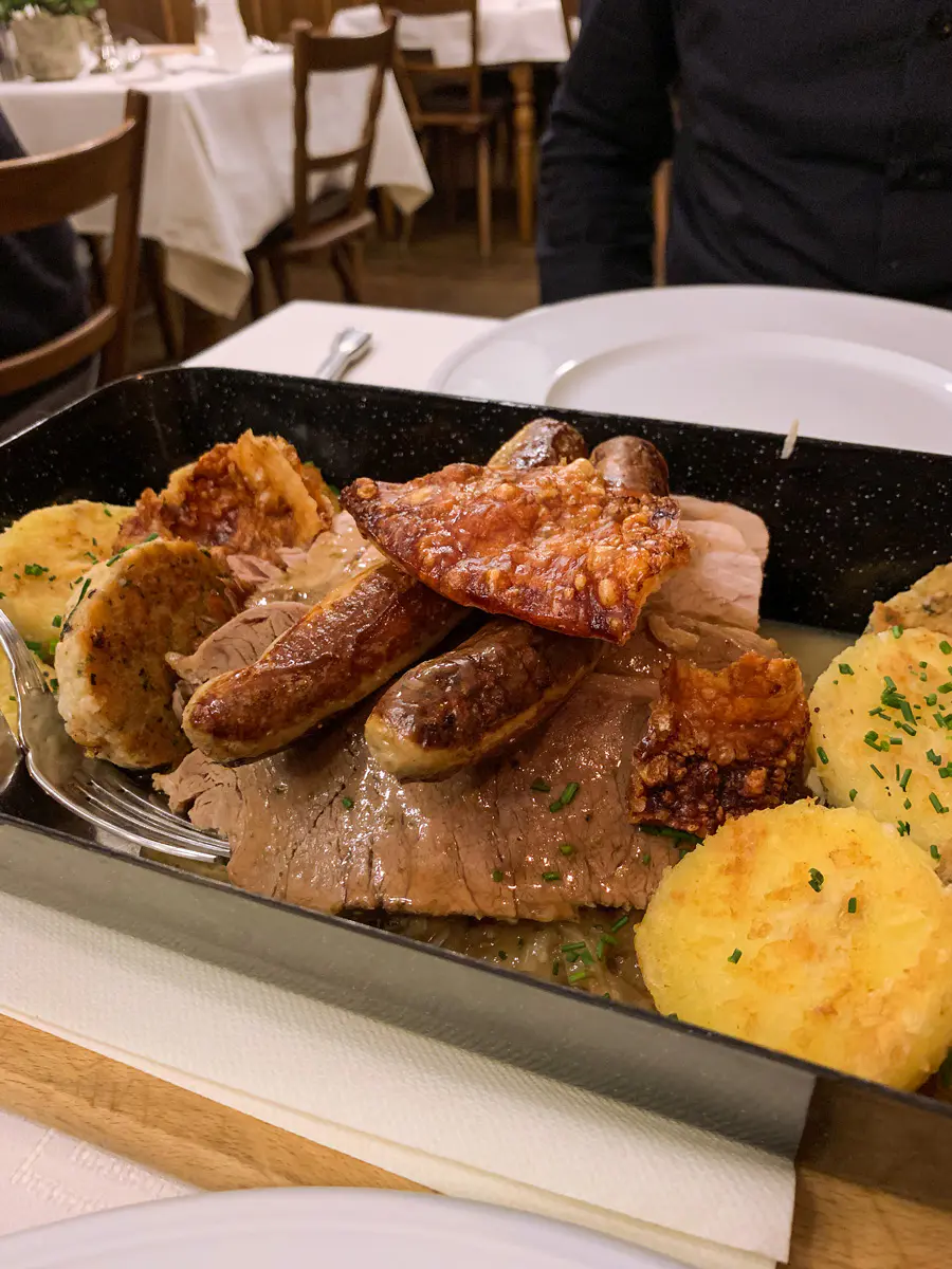 Abendessen Reindl Satt Essen im Hotel Höttl