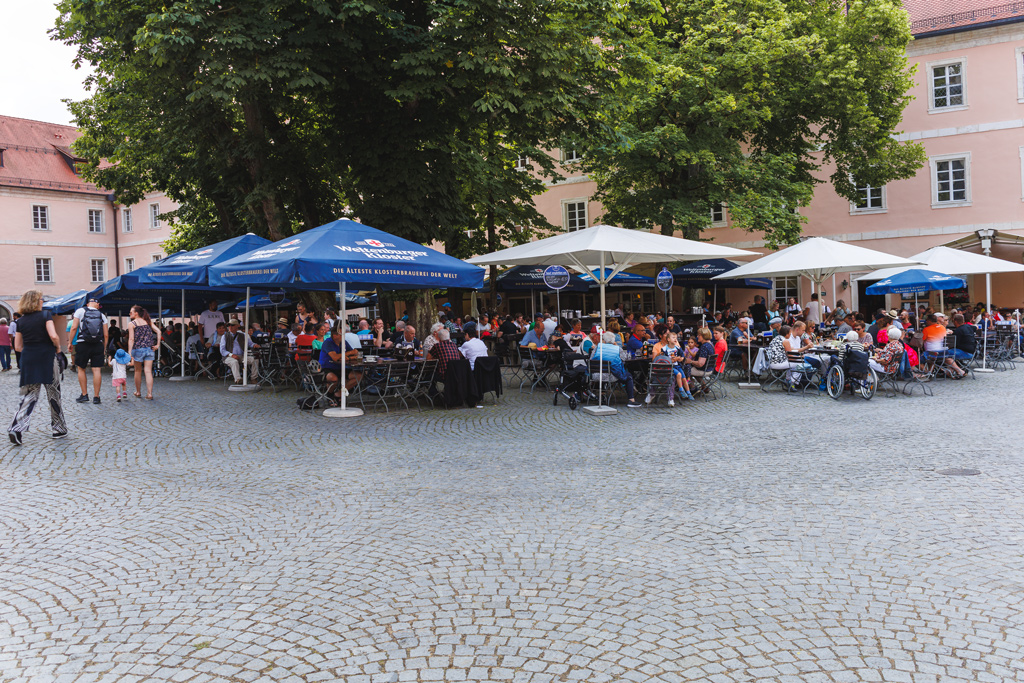 Biergarten des Kloster Weltenburg