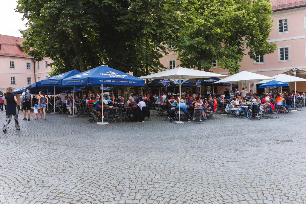 Biergarten des Kloster Weltenburg