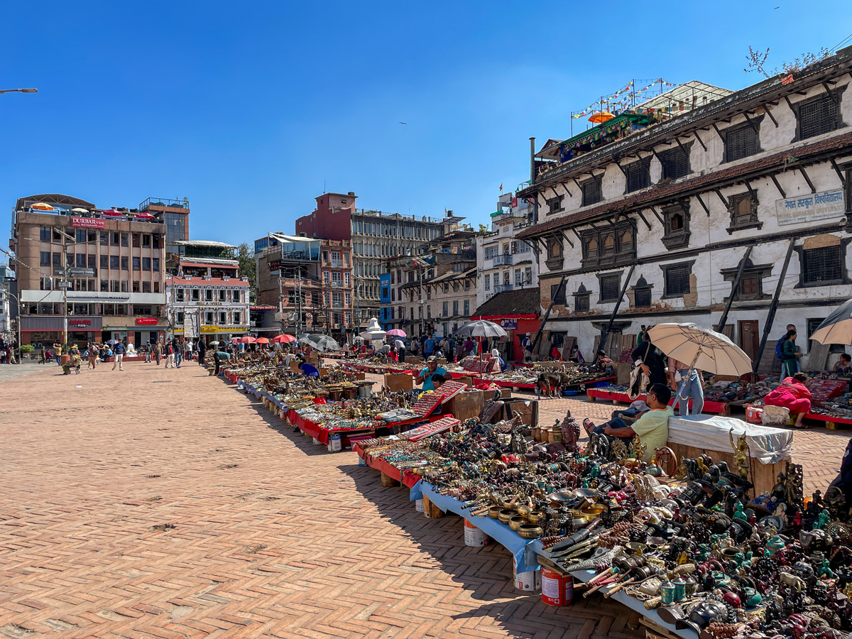 Souvenirs am Durbar Square in Kathmandu Nepal