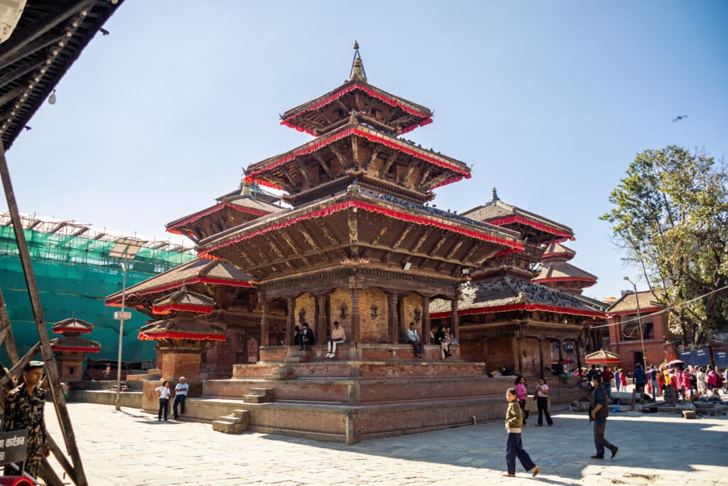 Tempel am Königsplatz Durbar Square in Kathmandu