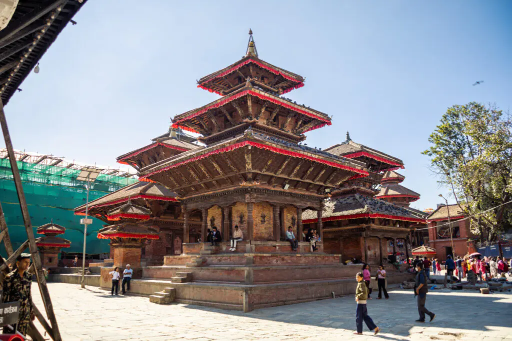 Tempel am Königsplatz Durbar Square in Kathmandu
