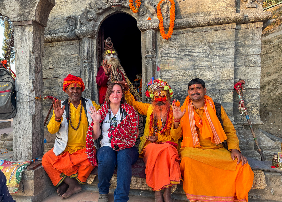 Sadhus Heilige Männer im Pashupatinath Tempel