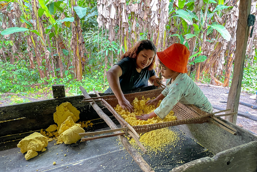 Maniok Mehl Produktion