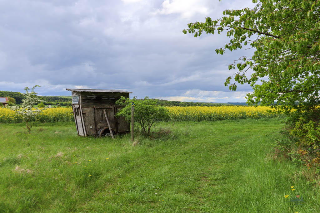 Wegweiser Nr. 18 zur Burgruine Rumburg