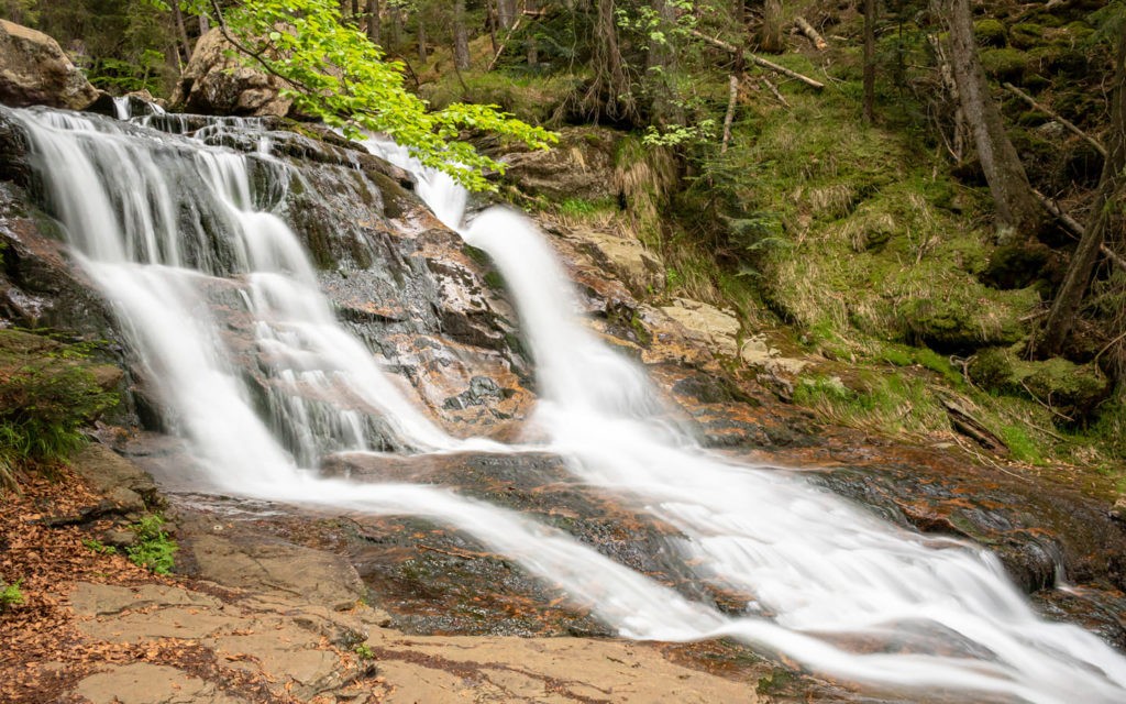 Mittlere Stufe der Rißlochwasserfälle im Bayerischen Wald